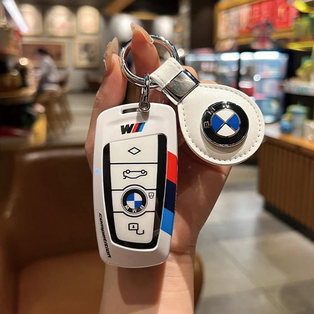 BAGE7 2026 Car Sticker ABS Racing stickers Car Remote Key Case Cover Shell For BMW 1 3 5 Series X1 X3 X5 F10 F20 F30 F34 F18 F25 F11 M