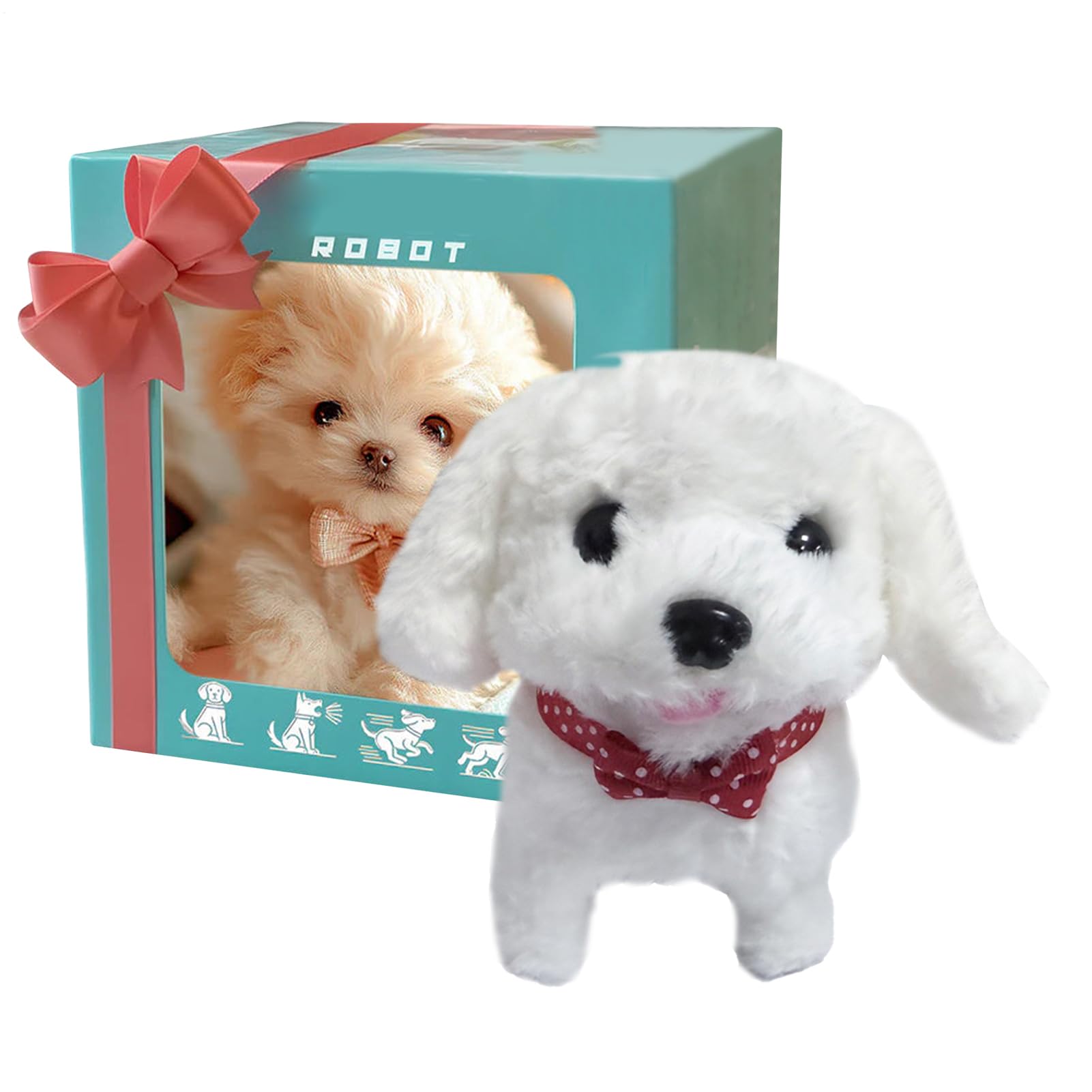 

Реалистичный плюшевый робот-щенок - Робот-питомец в форме щенка [Новая модель 2025 года с распознаванием эмоций ИИРеалистичные движения] Питомец-компаньон с ИИ с реалистичным