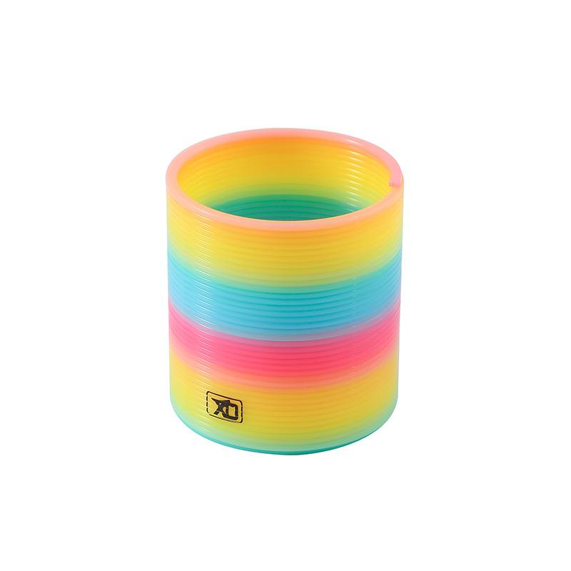 Rainbow Circle Fun Folding Toy Material Spring Coil Children's Creative Magic Party Party Funny Tool Colorful Elastic Pen Holder