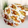 Bambi, Deer Automatic Opening and Closing Umbrella - 8 Ribs Portable Folding Umbrella with Plastic Handle, Suitable for Leisure and Hallowee