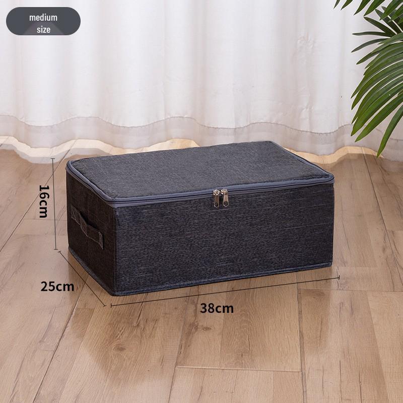 Home Cotton Bedroom Tianshan Linen Storage Box With Lid Toy And Wardrobe Organizer