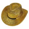 Glitzerndes Cowboyhut Unisex Westernstil Breiter Rand Fedora Hut für Party Festival Cosplay