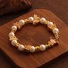 Butterfly Bead God of Wealth Bracelet Pearl Bracelet Exquisite Chinese Style Girlfriend Gift Hand Jewelry