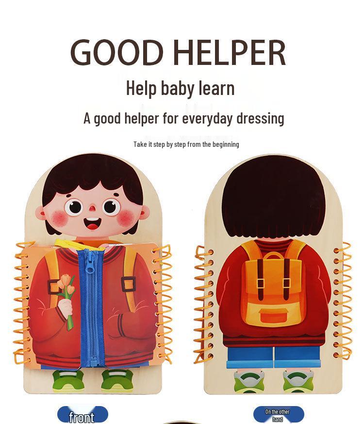Kids' Montessori Multi-Layer Busy Board: Early Education Dressing Practice Tool