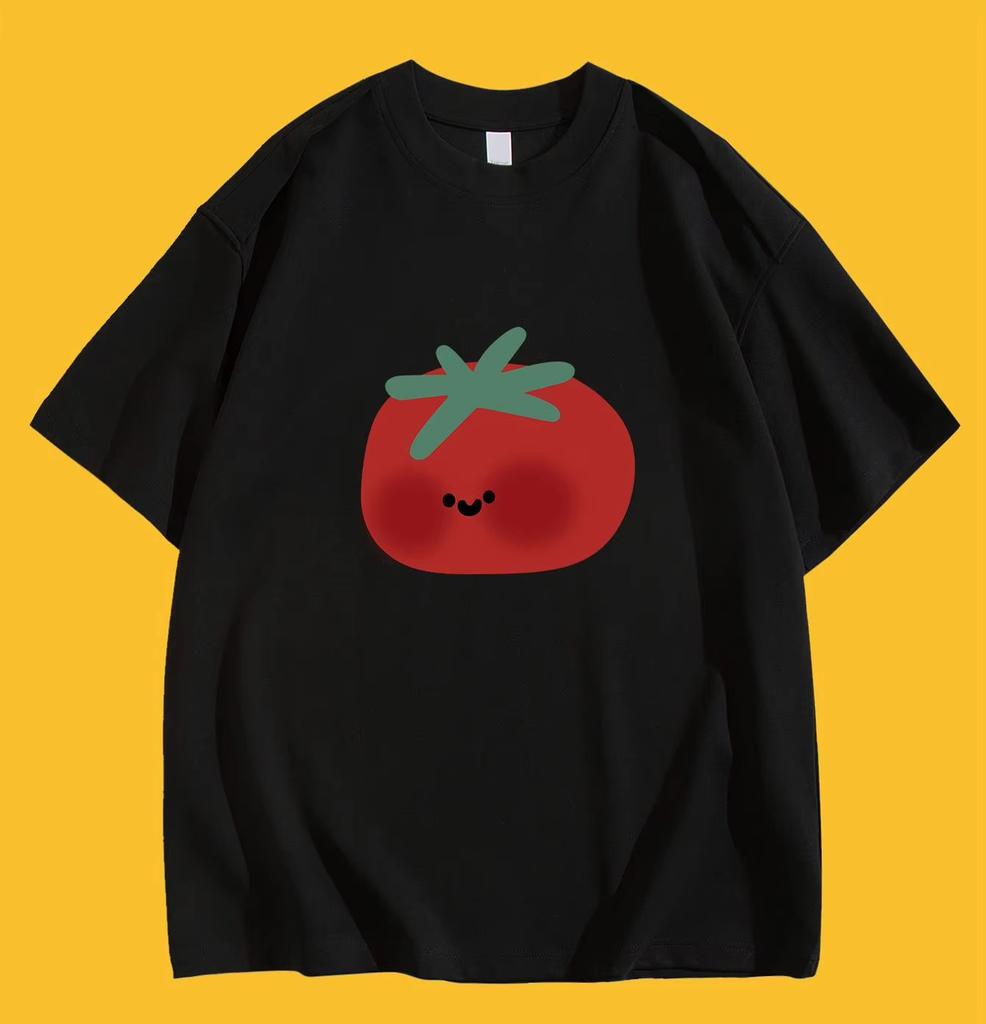 Funny Cute Tomato Tshirt Unisex Unisex Kawaii Vegetable Graphic Tee Summer Fashion Short Sleeve Harajuku Casual Unisex Tops