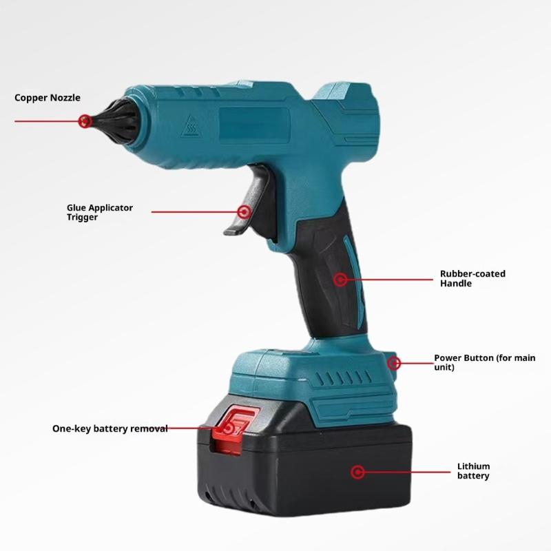 Battery Cordless Glues Guns Fast Adhesive Melting Easy Switches Operations Hot Glues Guns for Crafts