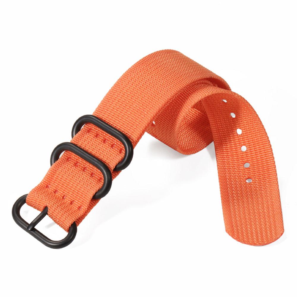 Weave Nylon Strap Gold Silver Black Ring Buckle Ribbed Watchband 18mm 20mm 22mm 24mm for Omega Military Braid Sport Men Bracelet