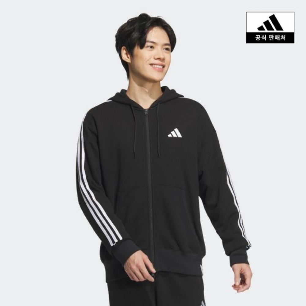 Adidas New Performance Essential+ 3s French Terry Full Zip Hoodie Jw6924jw6926 JW6924/AS