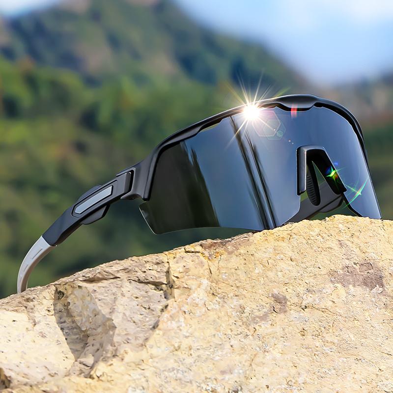 Color Changing Photochromic Glasses for Men & Women - Oversized PC Lens, Composite Frame, UV400 Protection