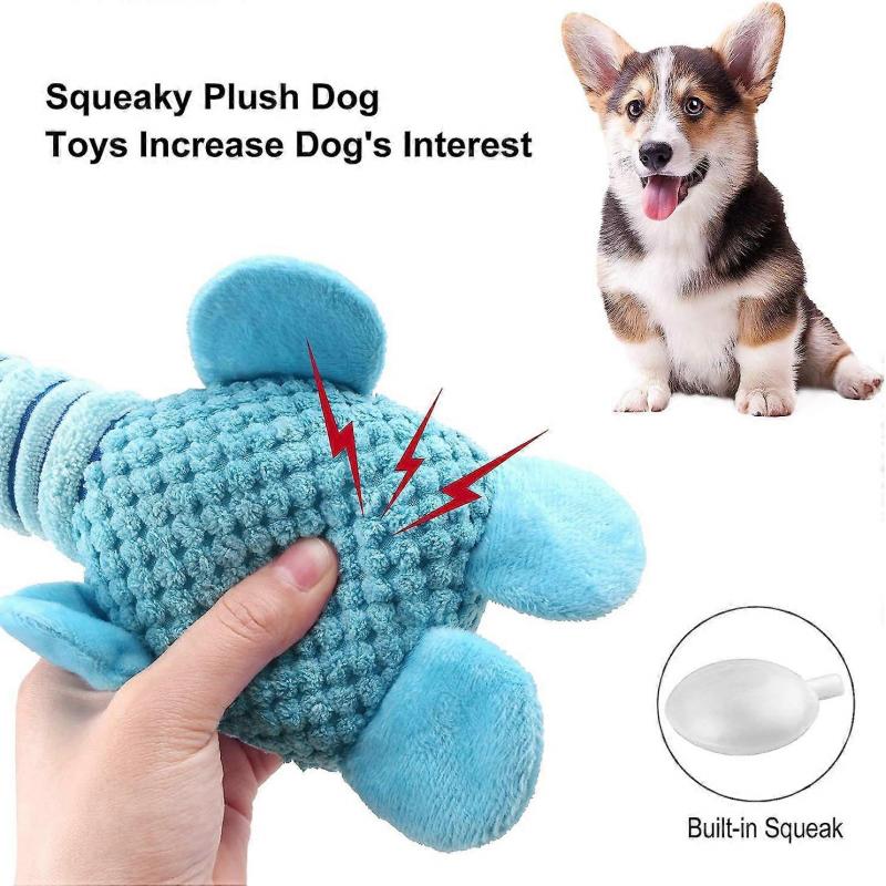 Dog Toys, Durable Chew Toys For Cleaning Teeth Plush Animal Dog Training Toys For Small To Medium Dogs (Blue Dog)