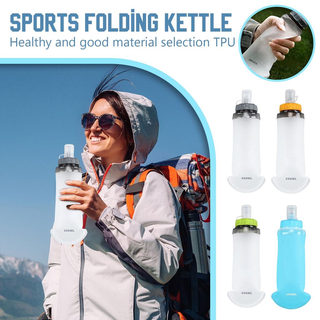 Sport Weiche Wasserflasche TPU Faltbarer Weicher Wasserbeutel Outdoor Laufen Bergsteigen Tasche Tragbarer Wasserbecher