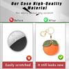 Fruit Green Leaves Cartoon Key Holder Anti-lost PU Fruit Key Rings Leather Keychain  Bag Charm