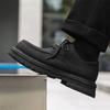 New Mens Platform Casual Shoes High Quality Outdoor Work Shoes New Black Thick-soled Formal Shoes Business Leather Dress Shoe