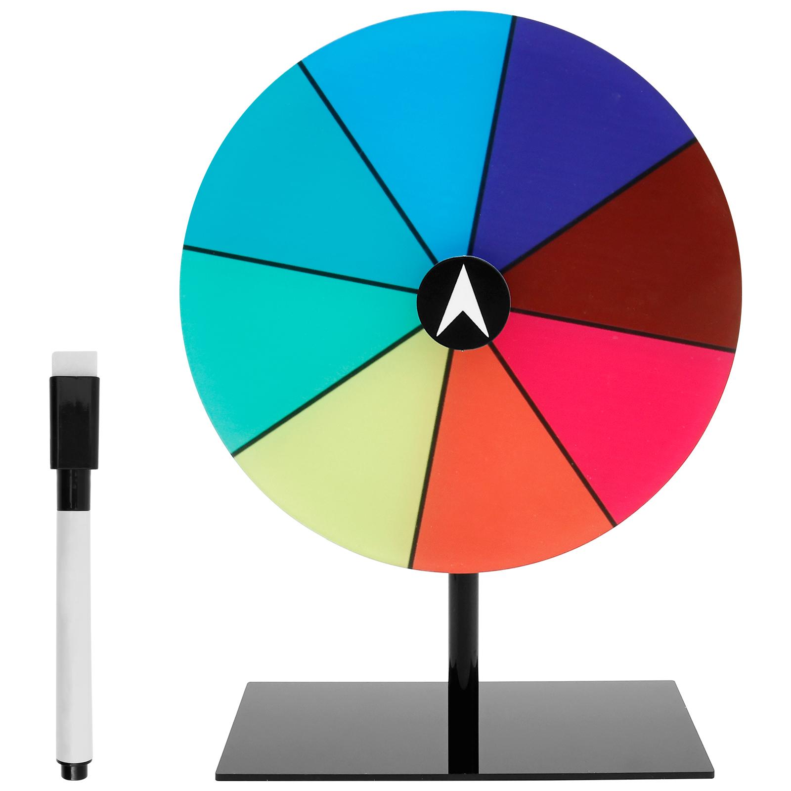 

Tabletop Prize Wheel Dry Erase Spin Wheel Spin Game Color Roulette Wheel for Pub Gatherings Promotional Activities Party Favors