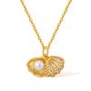 Shell Pendant Necklace for Women Stainless Steel Pearl Necklaces Light Luxury Girls Mother Gold Color Metal Jewelry Party Gift
