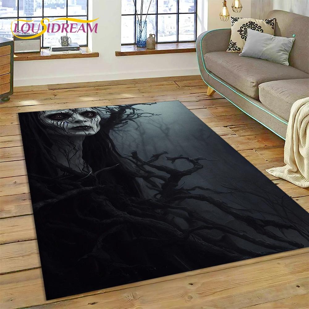 Gothic Horror Monsters Demon Ghost Carpet Rug for Bedroom Living Room Home Sofa Decoration,Children Game Large Decor Floor Mat