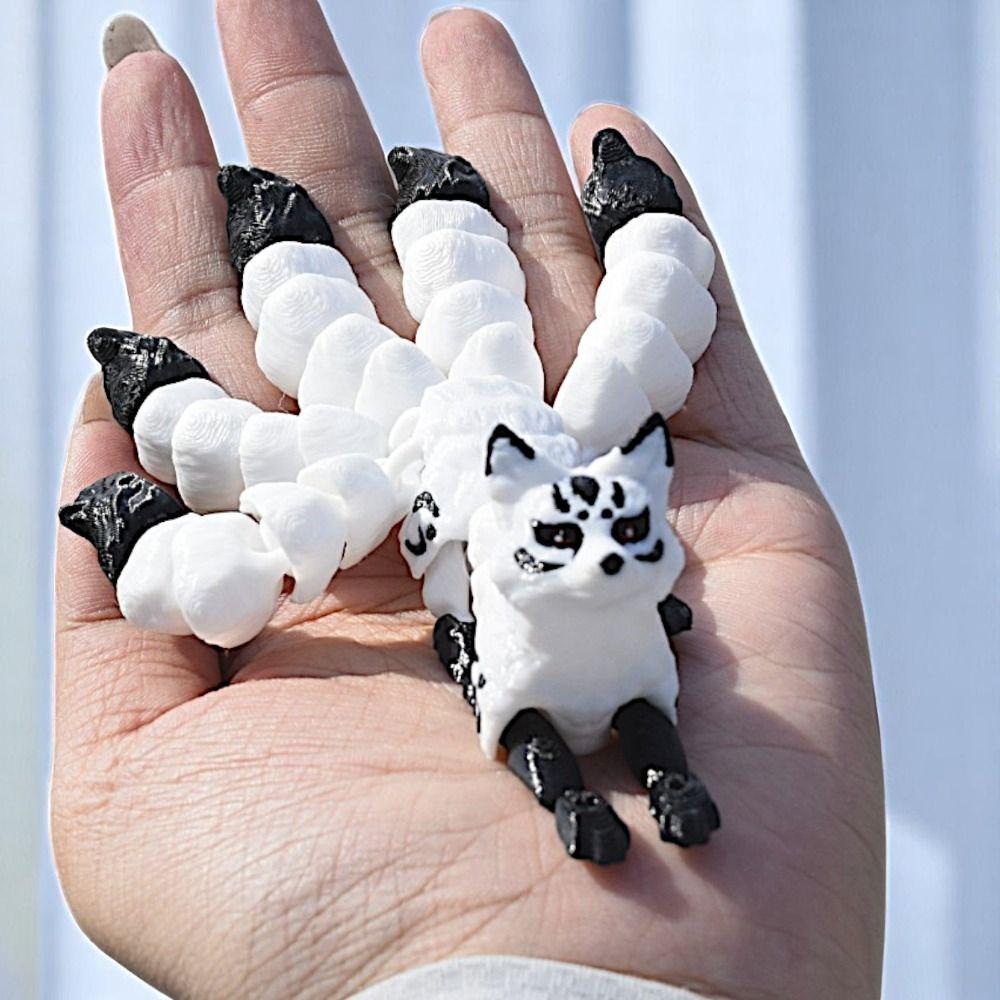 Five Tailed 3D Printed Animal Model Joints Movable Movable Five Tailed Animal Figure  Gift Idea