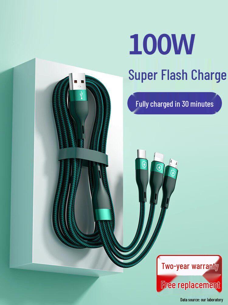 Fast Charging 3-in-1 Universal Multi-Head Phone Charger Cable