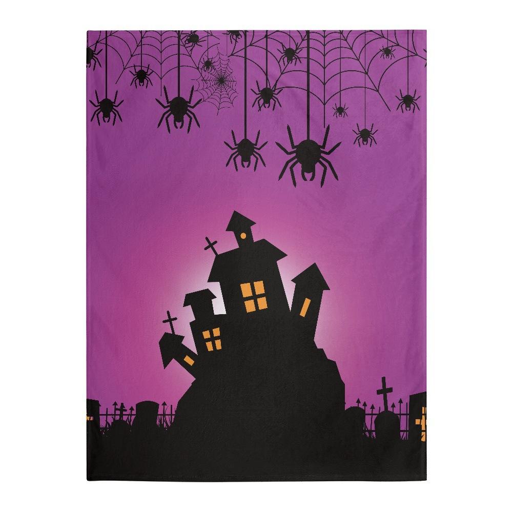 

Halloween Rose Skull Head digitalprinted polyester Bedroom velvet flannel soft sofa cover blanket Fleece soft sofa cover 75x100cm
