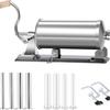 Stainless Steel Manual Sausage Stuffer for Home Use - Large Capacity