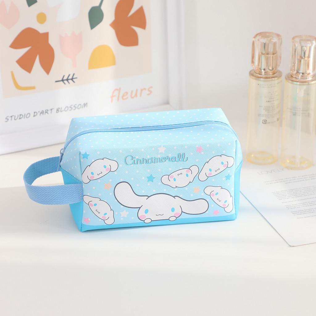 Head Pochacco Polka Dots Pu Travel Storage Bag For Cosmetics And Use Stationery
