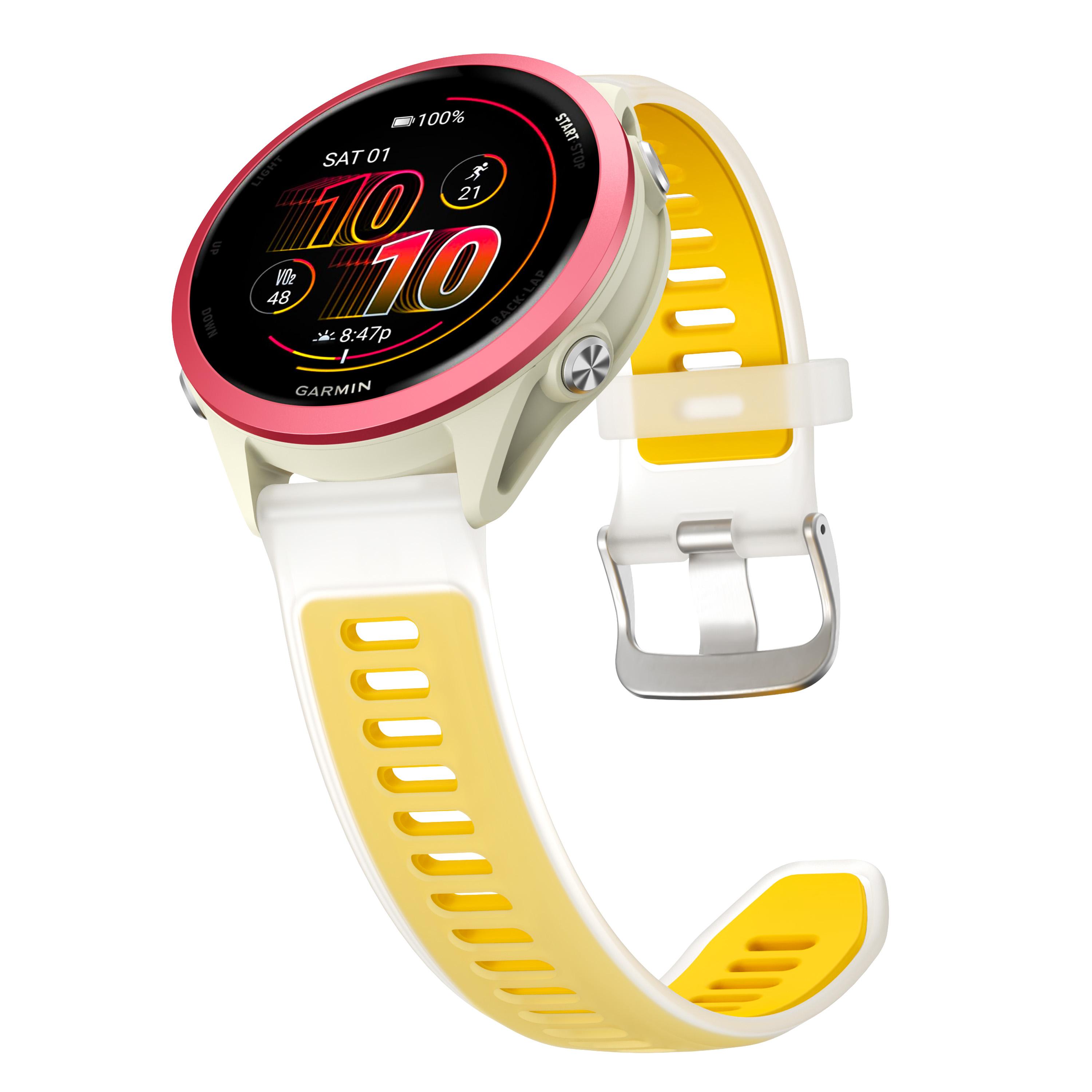 

18mm 20mm 22mm Translucent Two Tone Silicone Band For Garmin Forerunner 570 265 255 165 265S Vivoactive 6 5 4 4S Venu 3S 3 Strap 22mm жёлтый