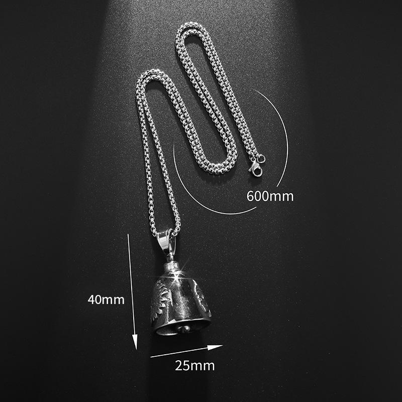 Retro and Simple Heart-shaped Wing Bell-shaped Alloy Pendant, Versatile and Fashionable, Perfect for Personalizing Your Look.