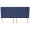 VidaXL Tête de lit avec oreilles Bleu 183x23x118-128 cm Tissu3118410