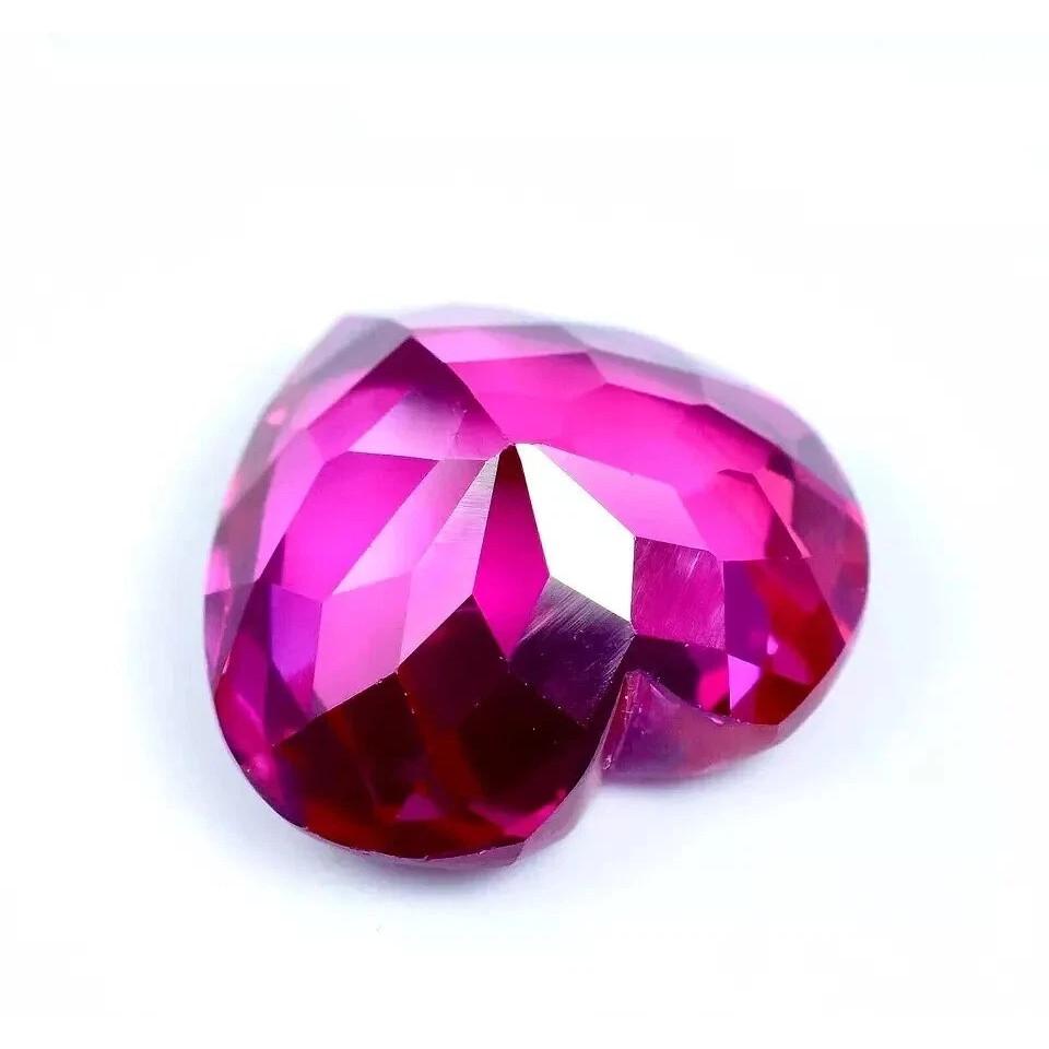 Heart Cut Natural Burmese Pink Ruby 93.15 Ct+ Flawless Certified Loose Gemstone