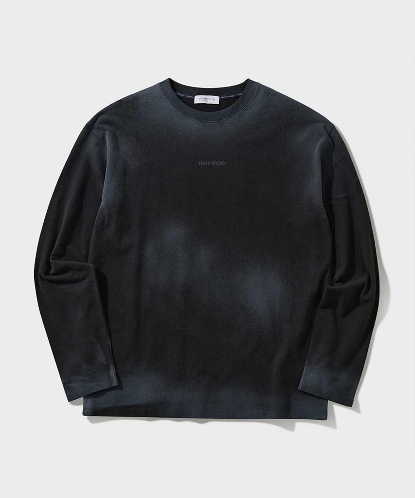 FFEFF STUDIO Vintage Washed Named Long Sleeve T-Shirt (Black)