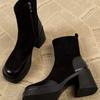 Autumn and Winter Boots 2025 Boots Women's New Korean Small Ankles Are Popular This Year, Thick-soled Foreign-style Short Boots Soft Leather Mart