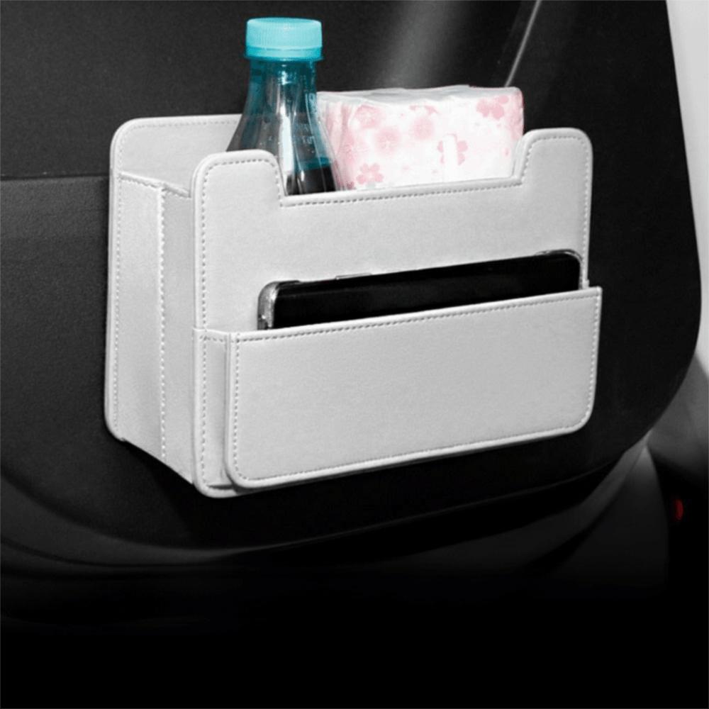Leather Material Car Trash Bin Leatherette Material Car Door Storage Box Car Storage