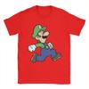 Super Marios Luigi Run Portrait T-Shirts Novelty Cotton Tee Shirt Crewneck Short Sleeve T Shirt Graphic Printed Clothes Unisex