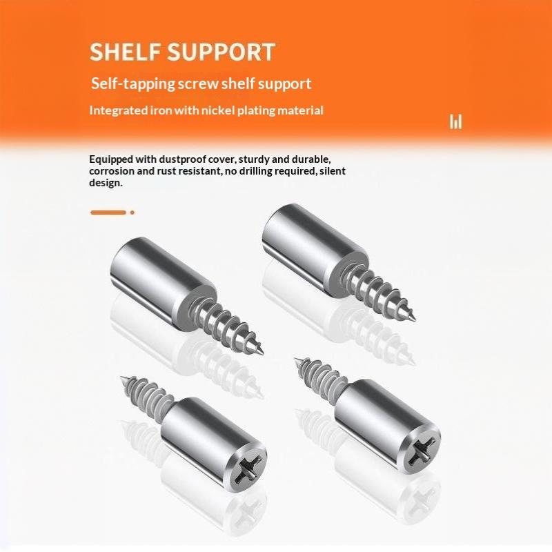 10/50 Sets Regalbodenträger mit Hülse Selbstschneidende Schrauben für Küchenschrank Laminatboden Haus Holzbearbeitungsprojekte
