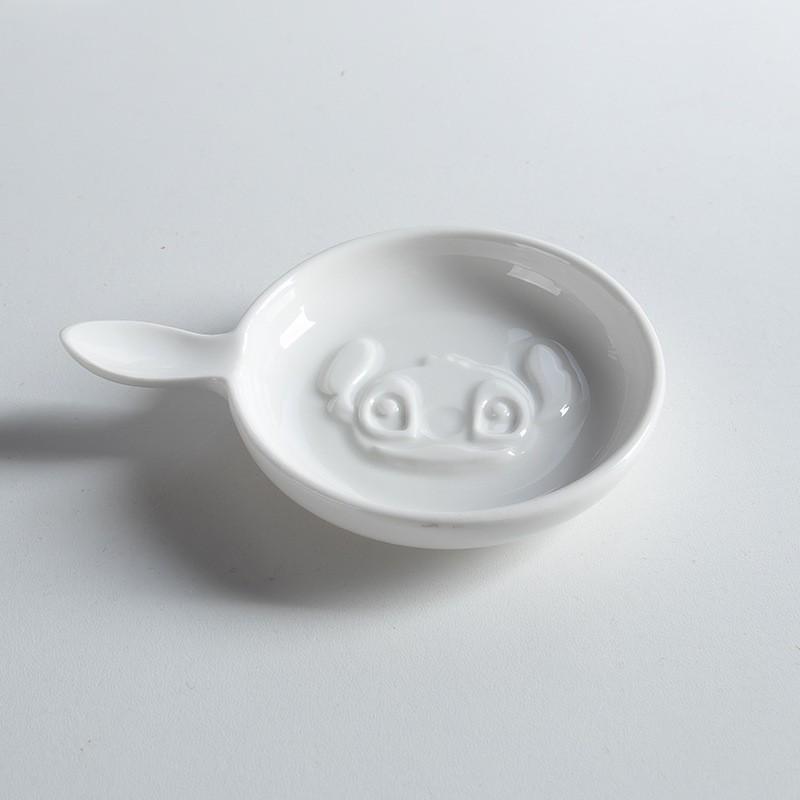 Sauce Ceramic Embossed Cartoon Snack Dish For Dipping
