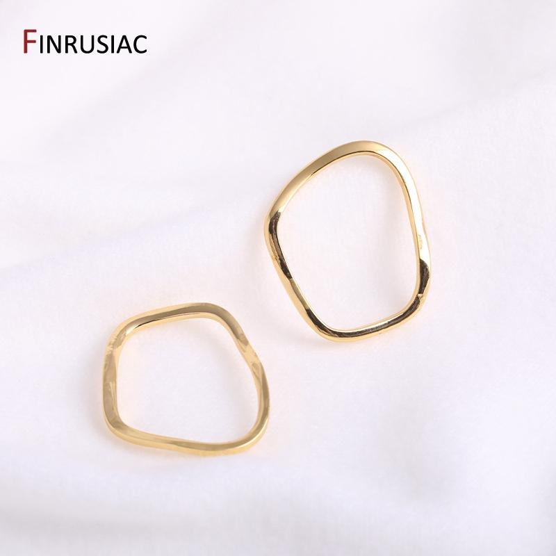 14K Gold Plated Brass Star/Pentagram/Square/Round Connector For Jewelry Making Supplies Earrings Making Accessories Wholesale