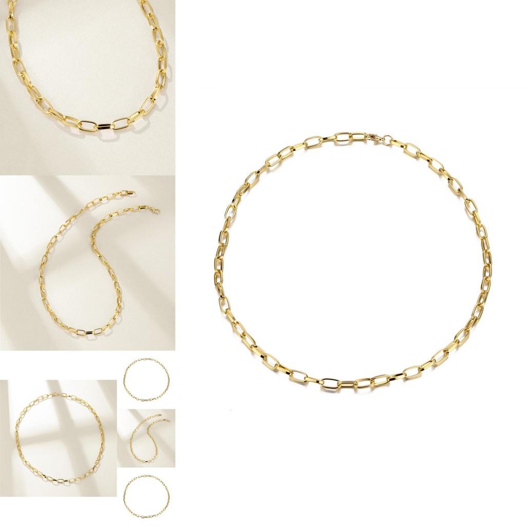 Fashionable Gold Circle Pendant Necklace Simple Alloy Chain For Stylish Women
