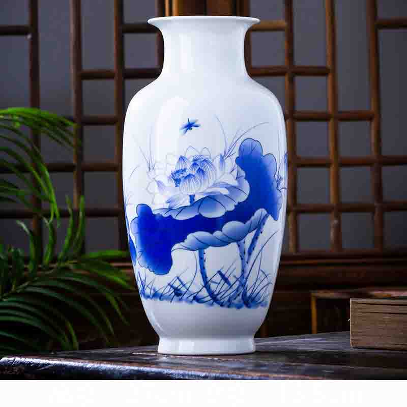 Chinese Jingdezhen Ceramic Vase Ornaments Office Store Club Bar Furnishing Crafts Home Livingroom Desktop Accessories Decoration