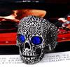 Men's Fashion Skull Ring Retro Red Inlaid Ghost Head Ring