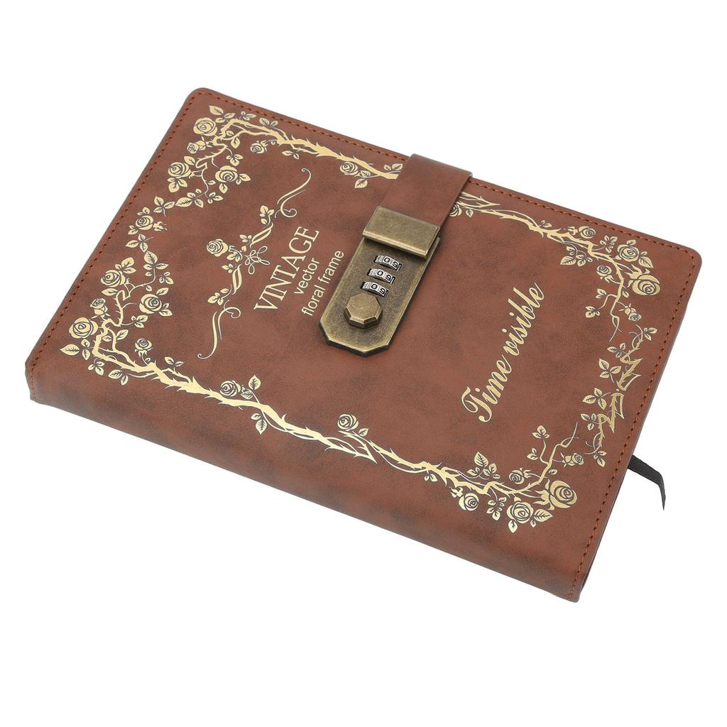 Password Book Multipurpose Portable Fashionable Exquisite Europn Vintage Lock Diary for Writing