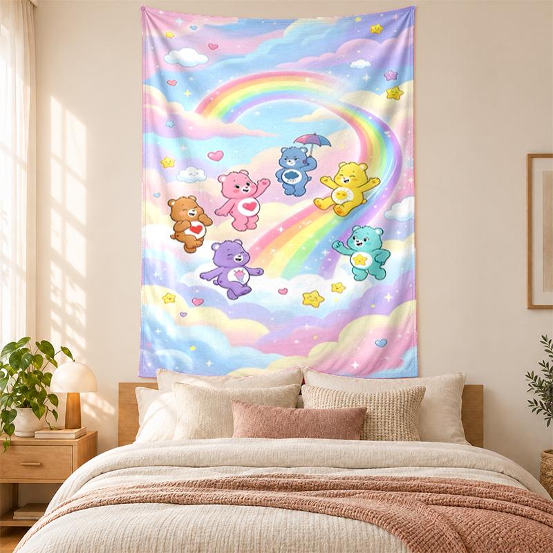 Care bear Tapestry highquality for decorating living room bedroom dorm walls ideal as bedroom wallart orholiday gift