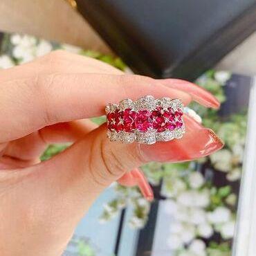 Beautiful Pink Zircon Ring for Women High Quality Colored Zircon Jewelry Wedding and Engagement Rings Women Rings