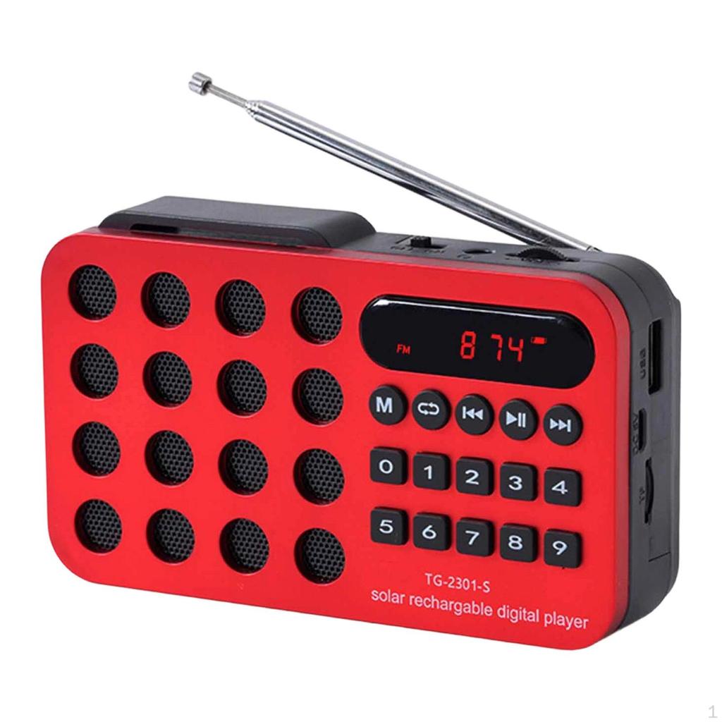 Portable Radio Mini Headphone Jack Sturdy Pocket Size MP3 Player for Walking Outdoor