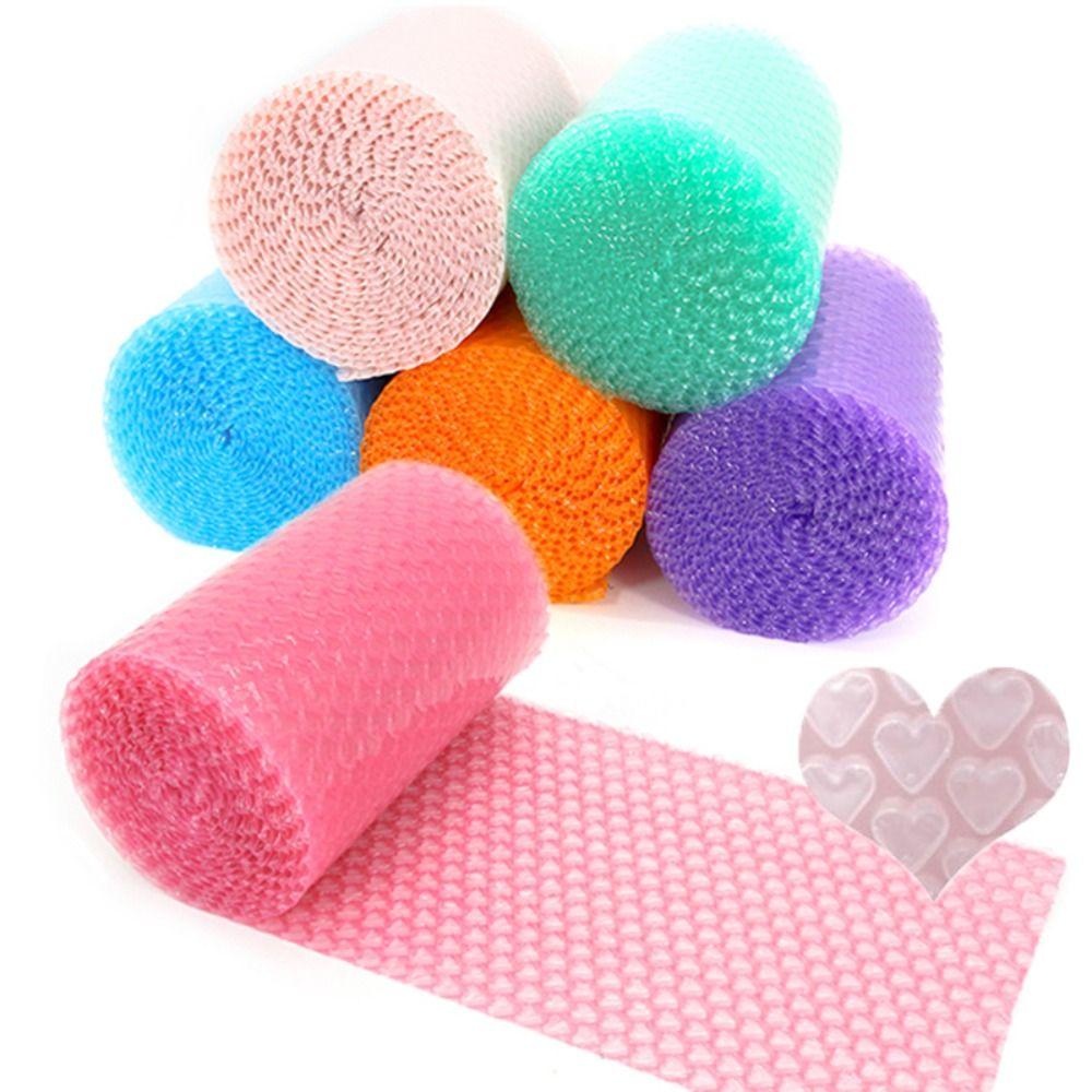 0.2*6M Lovely Thicked Heart Shape Bubble Wrap Shockproof Packaging Buffer Buffer Packaging Bubble Paper Foam Roll Fragile Glass