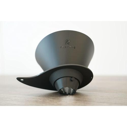 Zebrang V60 Flat Dripper 02 PLUS ZB-VDFP-02B, Lightweight, Portable, Pocket-sized, Perfect for Outdoor Activities and Camping. Serving 1-4 Cups of Cof