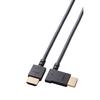 Elecom HDMI Cable 1m L-shaped Left-facing Soft High Speed ??4K2K(30Hz) [HIGH SPEED with ETHERNET Certified] Black CAC-HD14EYL10BK