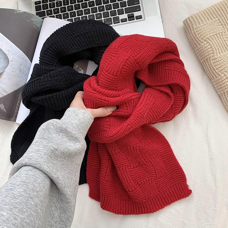 Scarf women's high-end sense autumn and winter new versatile scarf knitted wool scarf scarf