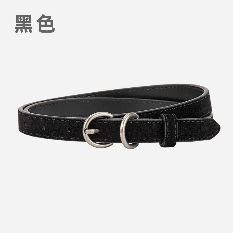 Ремень матовый кожаный с пряжкой-булавкой, женский модный простой и универсальный ремень 105