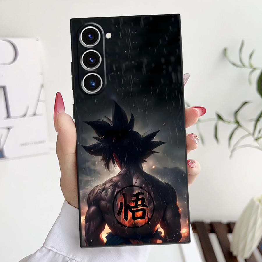 Schwarze Weiche Handyhülle für Samsung Galaxy S20 S23 Ultra S24 Plus S21 FE S25 Edge Dragon Ball Goten Goku