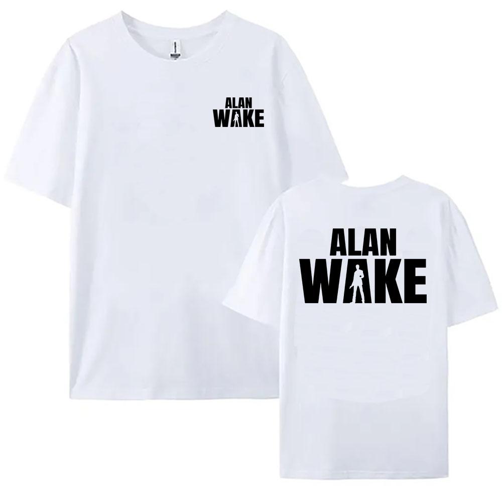 Alan Wake 2 Koszulka z nadrukiem Koszulki bawełniane z krótkim rękawem Streetwear Unisex Luźny codzienny T-shirt z okrągłym dekoltem Góra